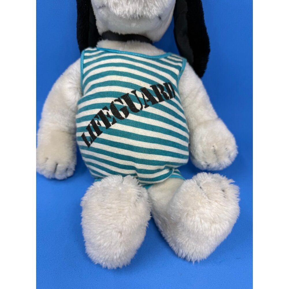 Vtg Snoopy Syndicate Inc Snoopy Doll 18" w/ Lifegaurd Suit + Collar Korea RARE - Picture 3 of 9
